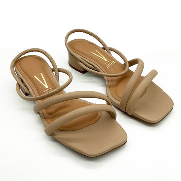 Vizzano 6454-108 Low Heel Sandal in Beige